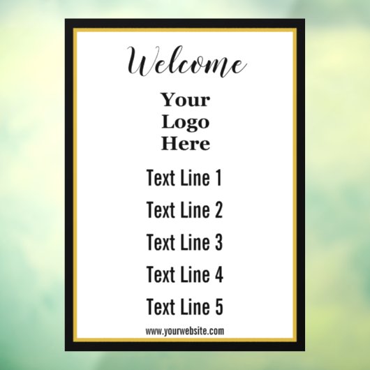 こちらに貴社のロゴとウェブサイトを掲載できます ウィンドウサイン (シート3)