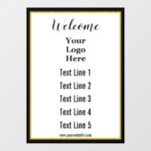 こちらに貴社のロゴとウェブサイトを掲載できます ウィンドウサイン (シート)