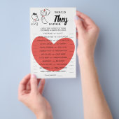 こちらのカードで「Would They Rather」ウェディングカップルシャワーを実施 チラシ (ハンドル)