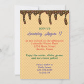 こちらのワッフルコーン招待状が特別な誕生日をお祝いします 招待状 (裏面)