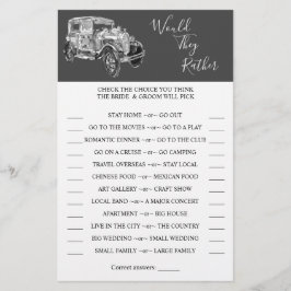 こちらの方が良い？ ウェディング カー シャワー ゲーム カード