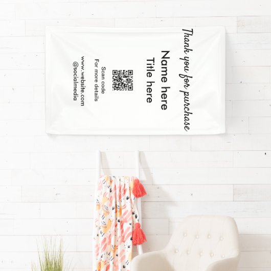 こちらのQRコードをスキャンして購入の確認をお願いします 名前とタイトルはこちら 横断幕 (インサイチュ)