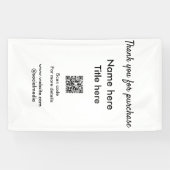 こちらのQRコードをスキャンして購入の確認をお願いします 名前とタイトルはこちら 横断幕 (横)