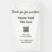 こちらのQRコードをスキャンして購入の確認をお願いします 名前とタイトルはこちら 横断幕 (縦)