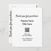 こちらのQRコードをスキャンして購入名とタイトルを入力してください ポストカード (正面/裏面)