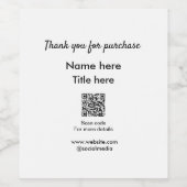 こちらのQRコードをスキャンして購入名とタイトルを入力してください ワインラベル (シングルラベル)