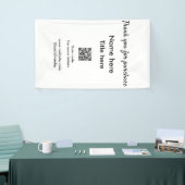 こちらのQRコードをスキャンして購入名とタイトルを入力してください 横断幕 (トレードショー)