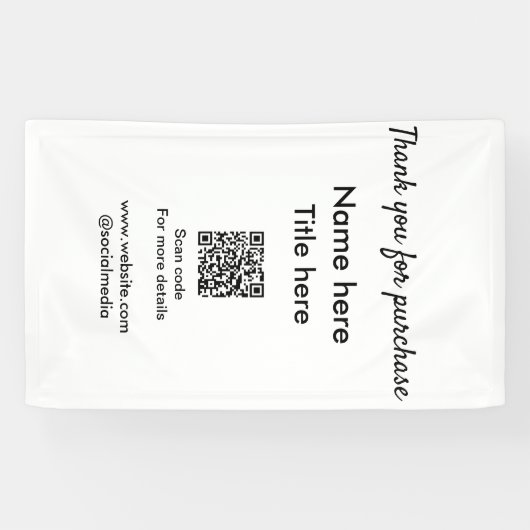 こちらのQRコードをスキャンして購入名とタイトルを入力してください 横断幕 (横)