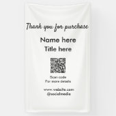 こちらのQRコードをスキャンして購入名とタイトルを入力してください 横断幕 (縦)