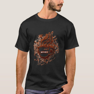 こちらはコーヒー魔法コーヒーラバー引用文アートデザイン Tシャツ