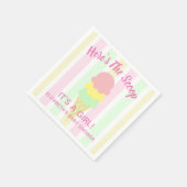 こちらはスクープのアイスクリーム夏のベビーシャワー スタンダードカクテルナプキン (角)