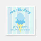 こちらはスクープのアイスクリーム夏のベビーシャワー スタンダードカクテルナプキン (正面)