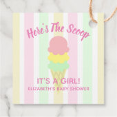 こちらはスクープのアイスクリーム夏のベビーシャワー フェイバータグ (裏面)