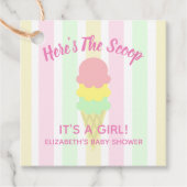 こちらはスクープのアイスクリーム夏のベビーシャワー フェイバータグ (正面)