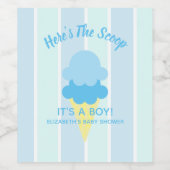 こちらはスクープのアイスクリーム夏のベビーシャワー ワインラベル (シングルラベル)