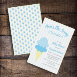 こちらはスクープのアイスクリーム夏のベビーシャワー 招待状