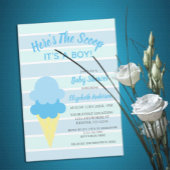 こちらはスクープのアイスクリーム夏のベビーシャワー 招待状