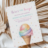 こちらはスクープパステルカラーアイスクリーム誕生日 招待状