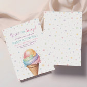こちらはスクープパステルカラーアイスクリーム誕生日 招待状