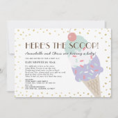 こちらはスクープ・アイス・ベビーシャワー 招待状 (正面)