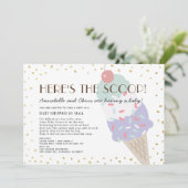 こちらはスクープ・アイス・ベビーシャワー 招待状 (スタンド正面)