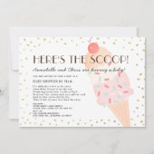 こちらはスクープ・アイス・ベビーシャワー 招待状 (正面)