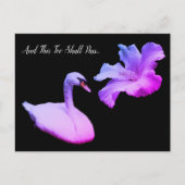 こちらも過ぎ去る スワン カラー インスピレーション ポストカード (正面)