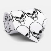 こちら見ている – デスメタルヘッドスカルネクタイ ネクタイ (ロール)