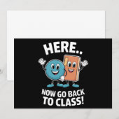 こちら ただいま 授業に戻って 保健室 看護師 医療専門家 招待状 (正面/裏面)