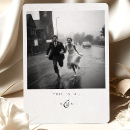 「こちら」の写真サンキューカード 招待状