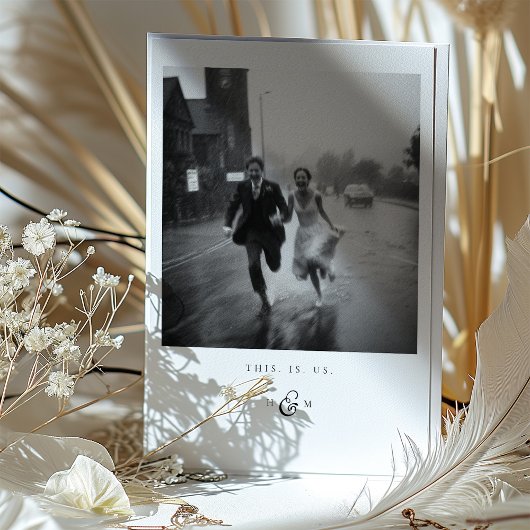 「こちら」の写真サンキューカード 招待状