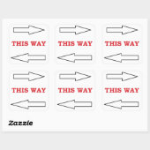 「こちら」矢印 スクエアシール (シート)