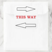 「こちら」矢印 スクエアシール (バッグ)