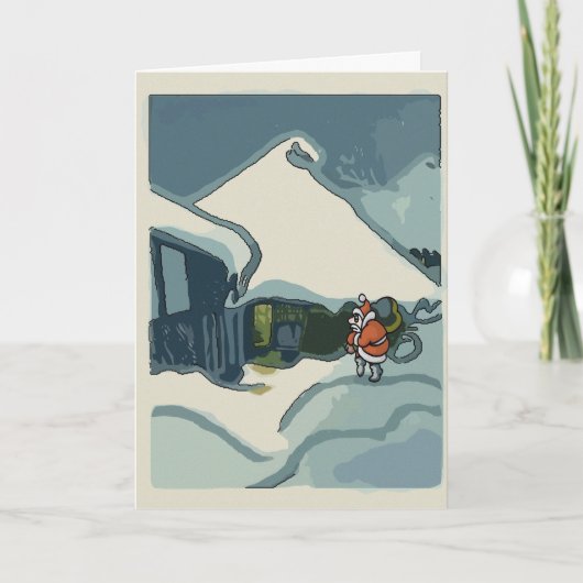 こっけいなサンタのCrappy休日カード シーズンカード (正面)