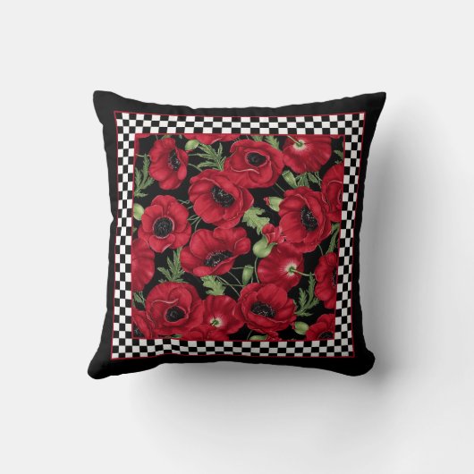 こっけい者の点検が付いているケシの枕 クッション (裏面)