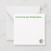 こっそりサンタ フラット ノート カード (裏面)
