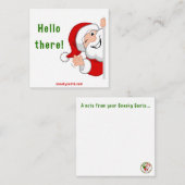 こっそりサンタ フラット ノート カード (正面/裏面)