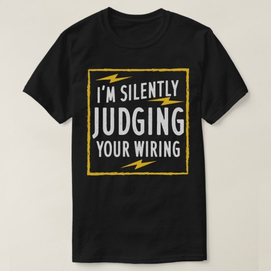 こっそり配線をジャッジしている Tシャツ (デザイン正面)