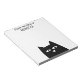こっそり黒猫 - パーソナライズされたデザイン - ノートパッド (アングル)