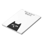こっそり黒猫 - パーソナライズされたデザイン - ノートパッド (回転)