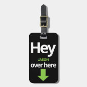 「こっちこっち」明るいおもしろい ラゲッジタグ (正面縦)