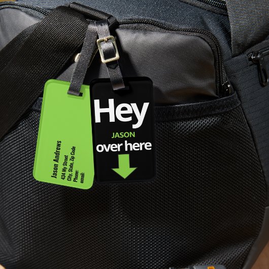 「こっちこっち」明るいおもしろい ラゲッジタグ