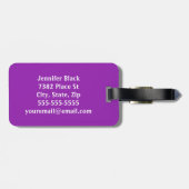 こっちだ！カスタムラゲおもしろいージタグ – 紫 ラゲッジタグ (裏面横)