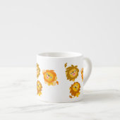 「こっちよ!!」 かわいい漫画ライオンズエスプレッソマグカップ エスプレッソカップ (正面右)