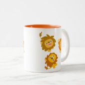 「こっちよ!!」 かわいい漫画ライオンズマグカップ ツートーンマグカップ (正面右)