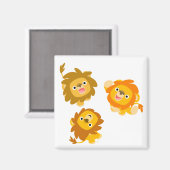 「こっちよ!!」 可愛い漫画ライオンズマグネット マグネット (正面/裏面)