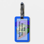 こつの緩いサーフィンのドラゴン ラゲッジタグ (裏面縦)