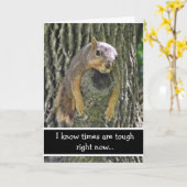 こつるこの中にも可愛いリス カード (黄色い花)