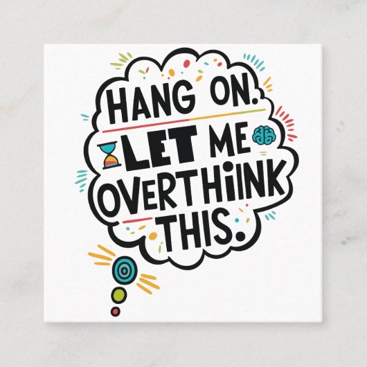 こつるの事を考え過ぎよう スクエア名刺 (正面)