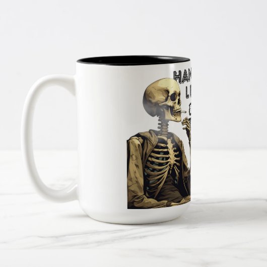 こつるの事を考え過ぎよう ツートーンマグカップ (左)